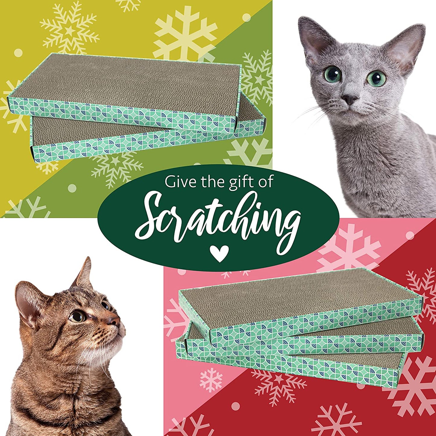 Corrugate Cat Scratch Pad, Cat Non-Stick Litter Scoop, Cat Litter Mats, Cat Litter Box Kit 2 Count (Pack of 1)